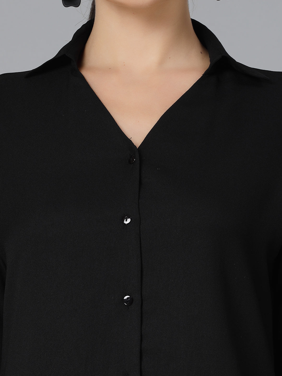 Style Quotient Women Nude Solid Polymoss Regular Formal Shirt-Shirts-StyleQuotient