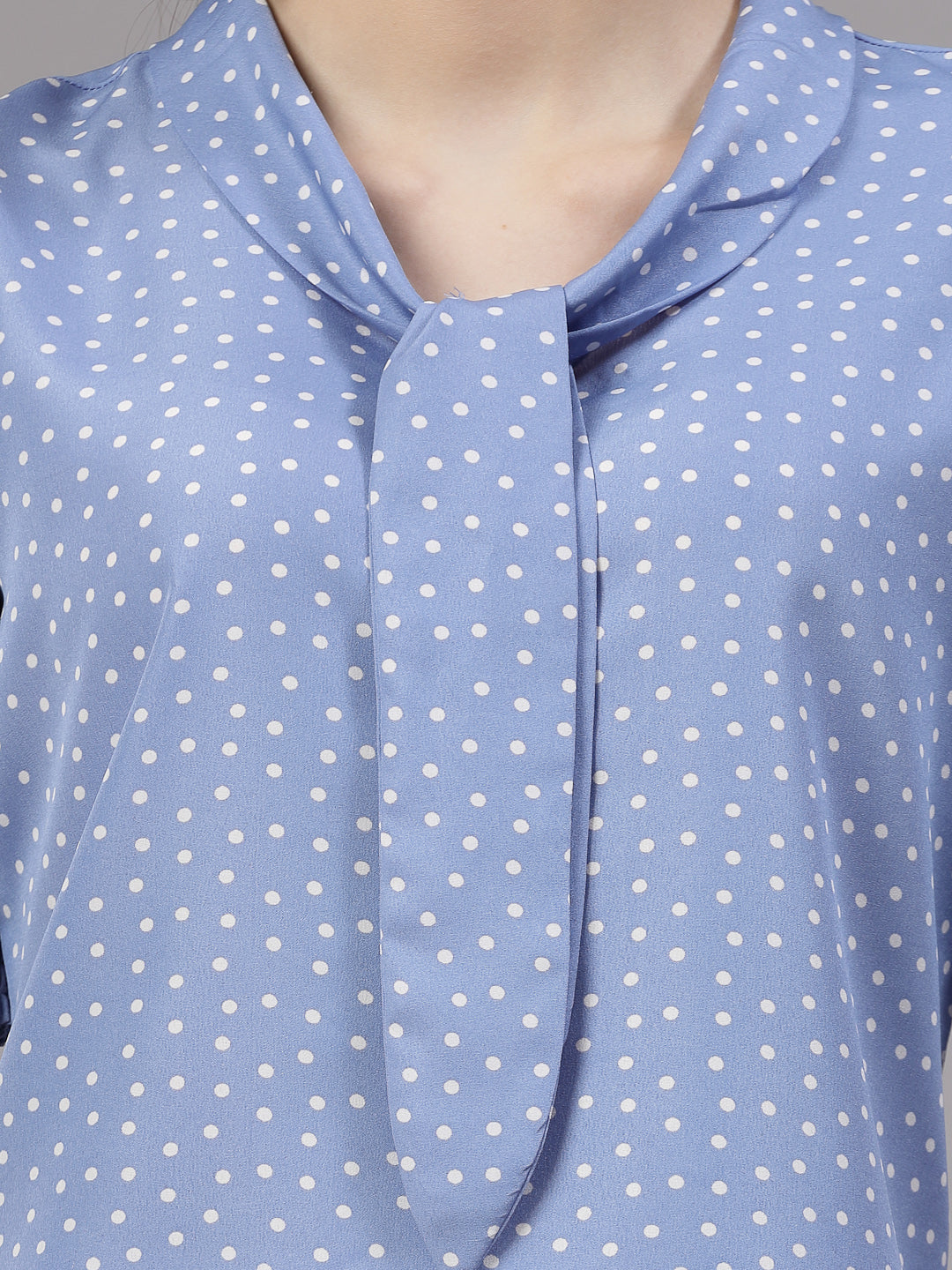 Style Quotient Women Polka dot Tie-up Casual Top-Tops-StyleQuotient