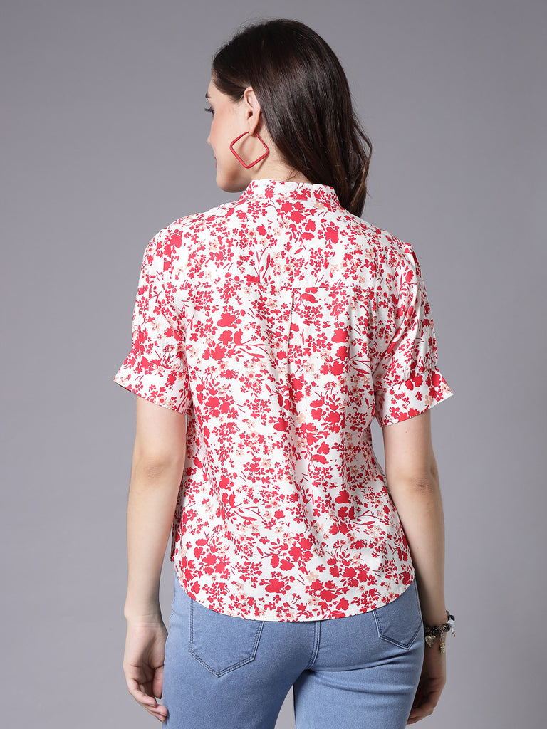 Style Quotient Women Floral Printed Relaxed Smart Casual Top-Tops-StyleQuotient