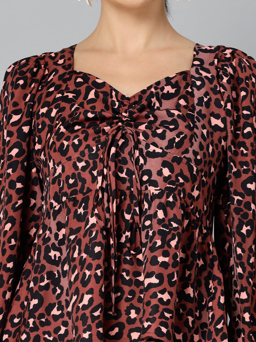 Style Quotients Women Animal Printed Polyester Casual Top-Tops-StyleQuotient