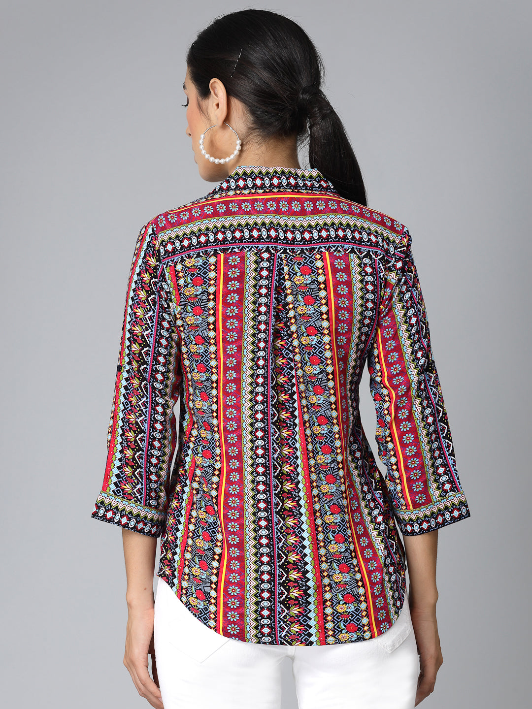 Style Quotients Women Multi coloured Rayon Printed Causal Shirt-Shirts-StyleQuotient