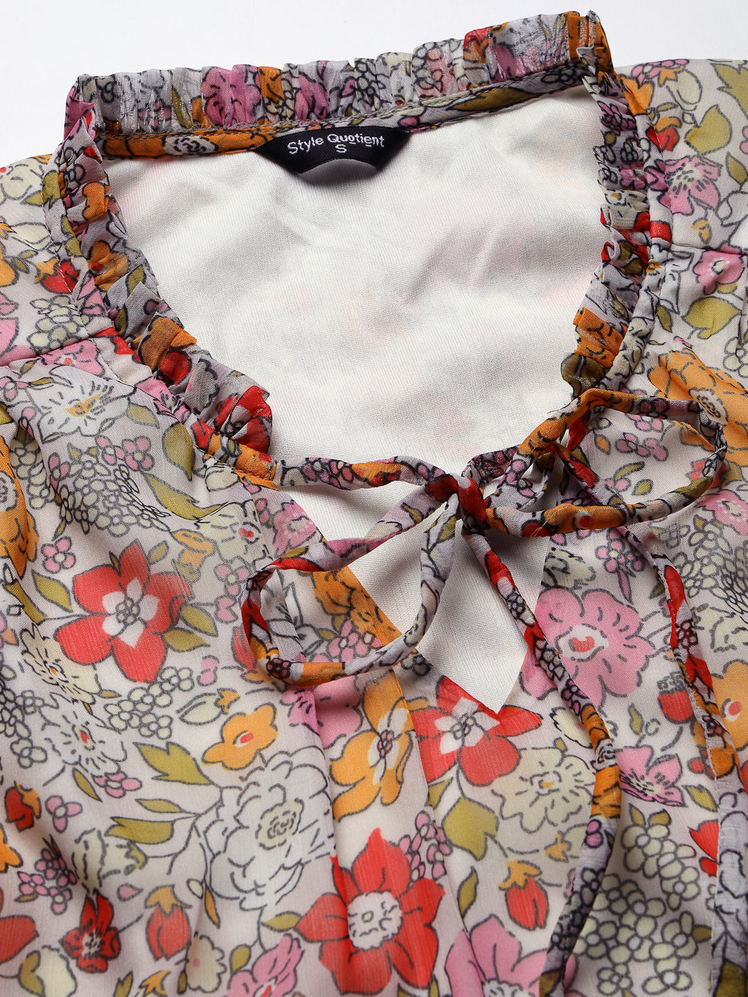 Style Quotients Women Floral Printed Casual Top-Tops-StyleQuotient