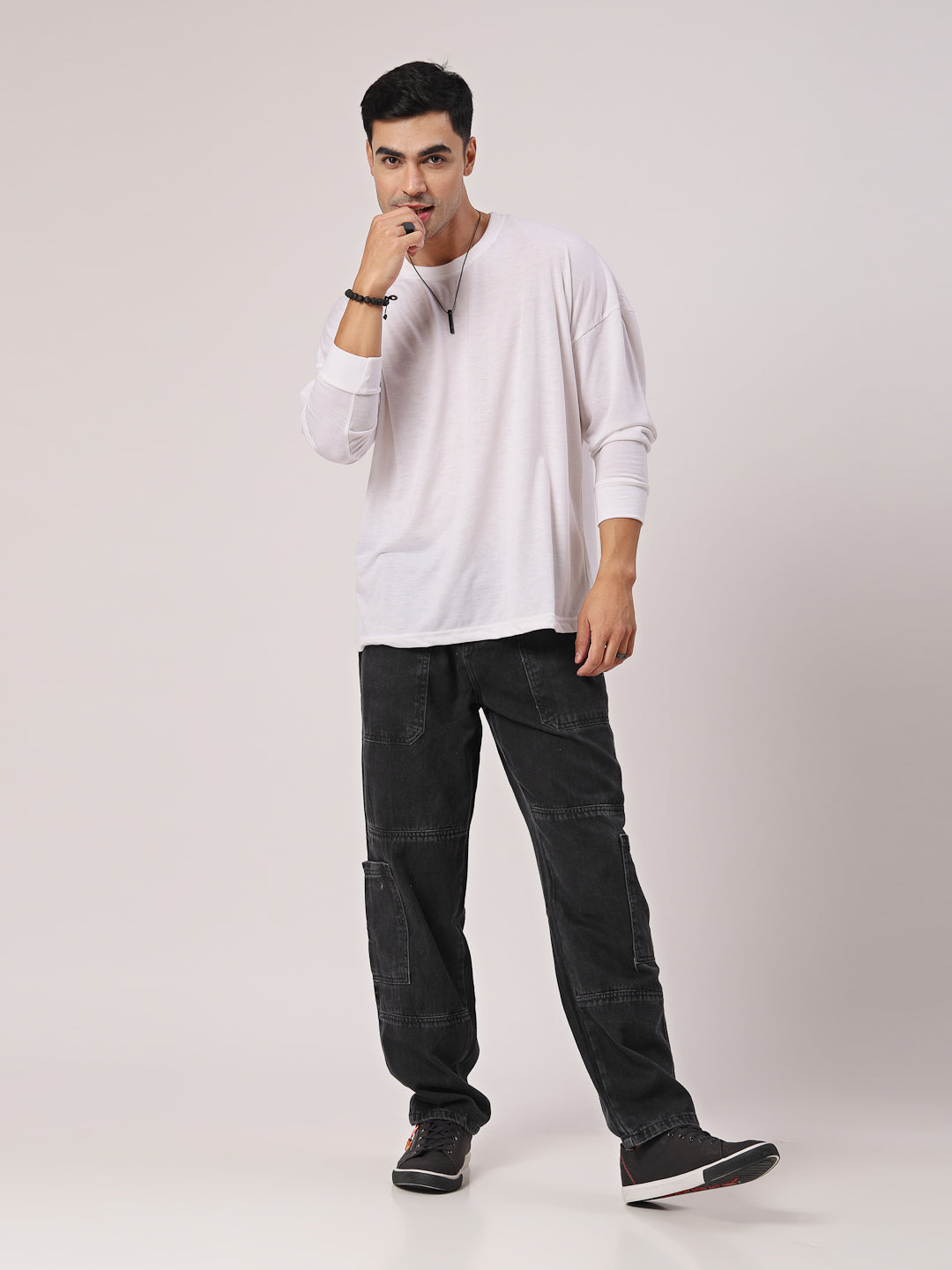 Style Quotient Men Relaxed Loose Fit Cargos-Mens Jeans-StyleQuotient