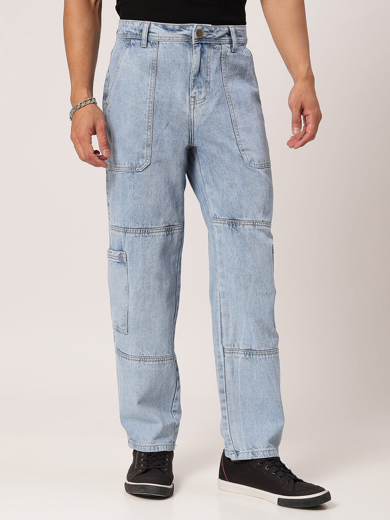 Style Quotient Men Relaxed Loose Fit Cargos-Mens Jeans-StyleQuotient