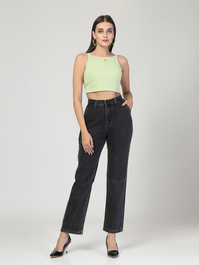 Style Quotient Women Relaxed Fit High Rise Cotton Jeans-Jeans-StyleQuotient