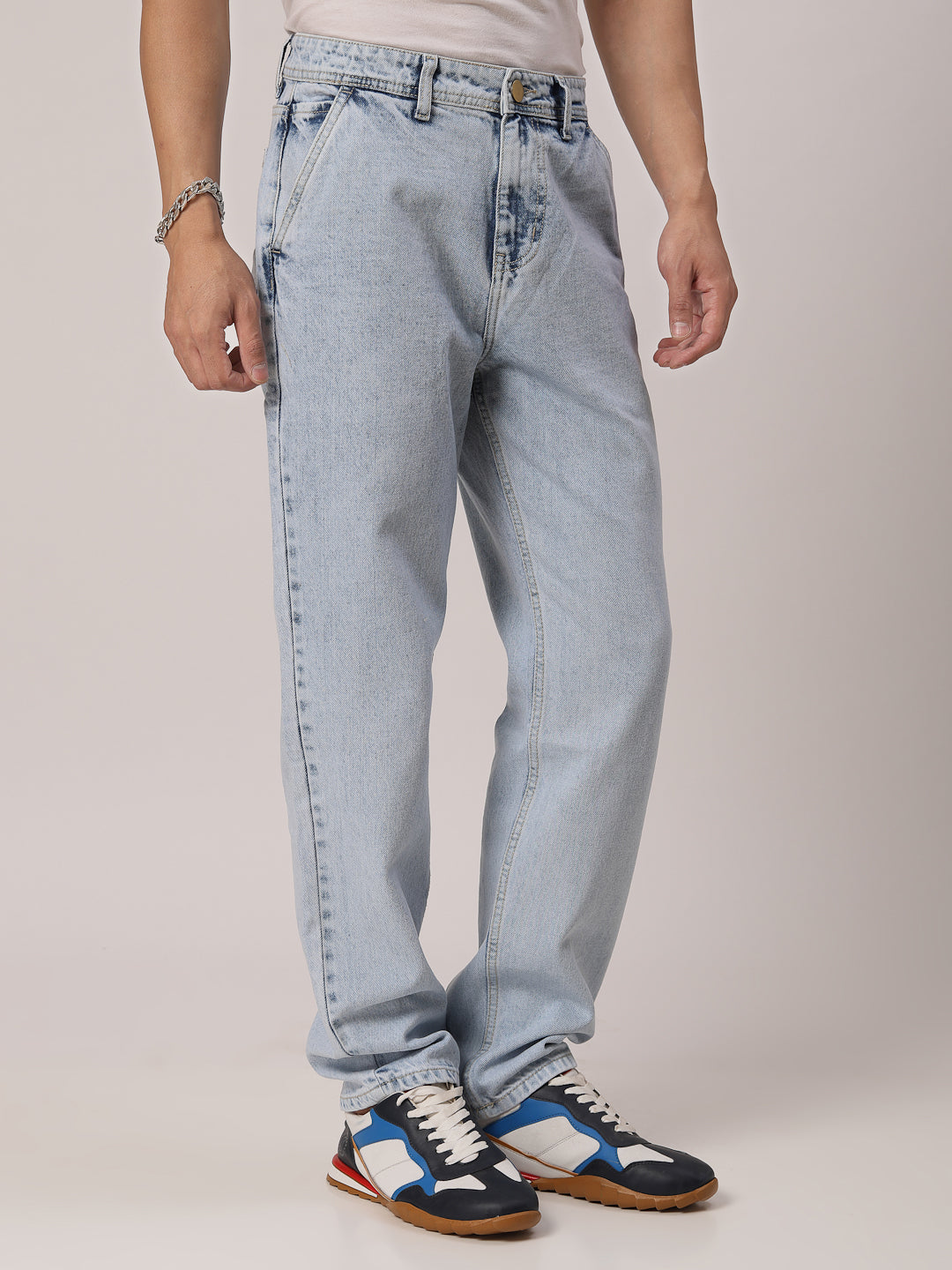 Style Quotient Men Blue Relaxed Fit High Rise Cotton Jeans-Mens Jeans-StyleQuotient