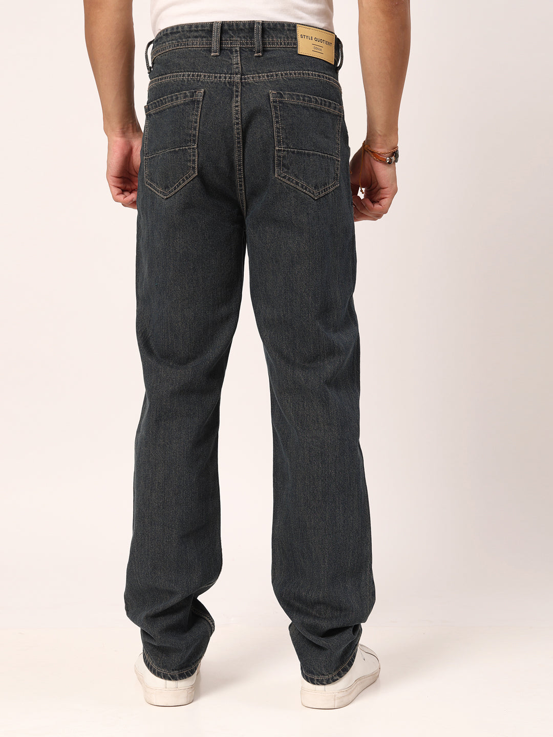 Style Quotient Men Blue Relaxed Fit High Rise Cotton Jeans-Mens Jeans-StyleQuotient