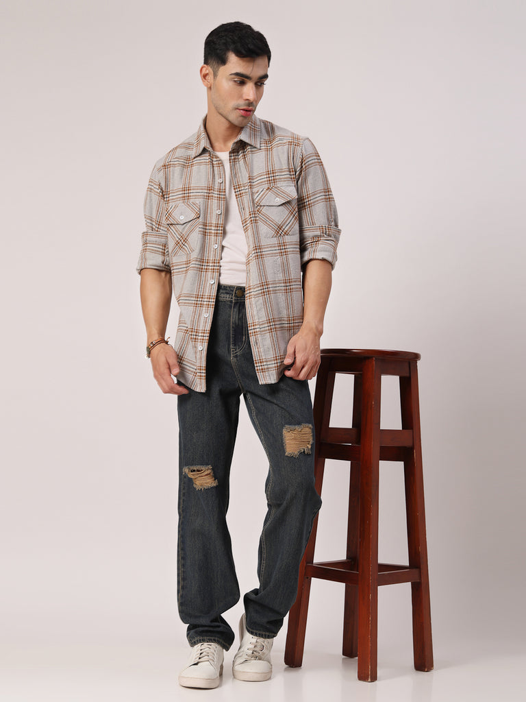 Style Quotient Men Blue Relaxed Fit High Rise Cotton Jeans-Mens Jeans-StyleQuotient