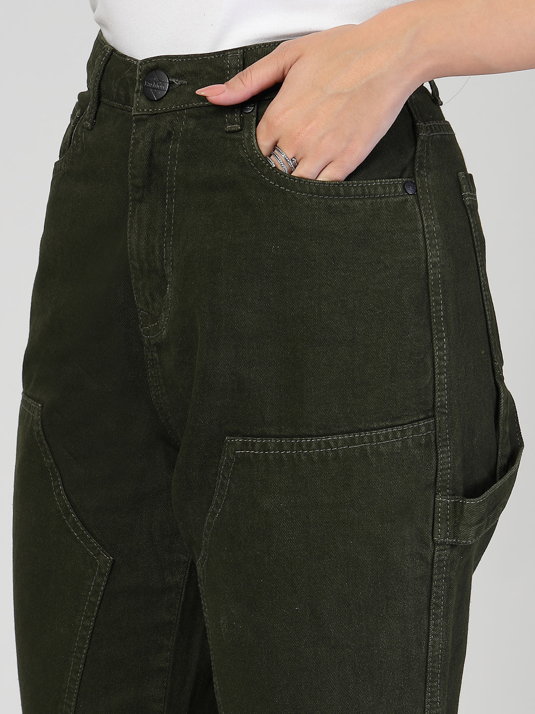 Style Quotient Women Relaxed Fit High Rise Carpenter Jeans-Jeans-StyleQuotient