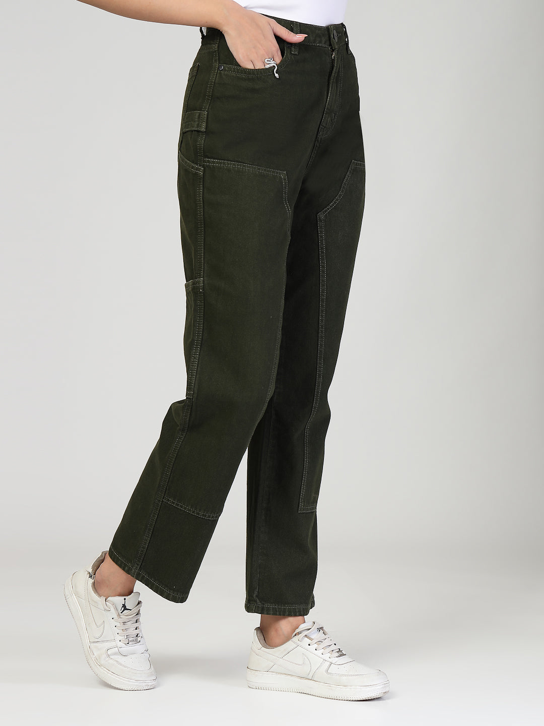 Style Quotient Women Relaxed Fit High Rise Carpenter Jeans-Jeans-StyleQuotient