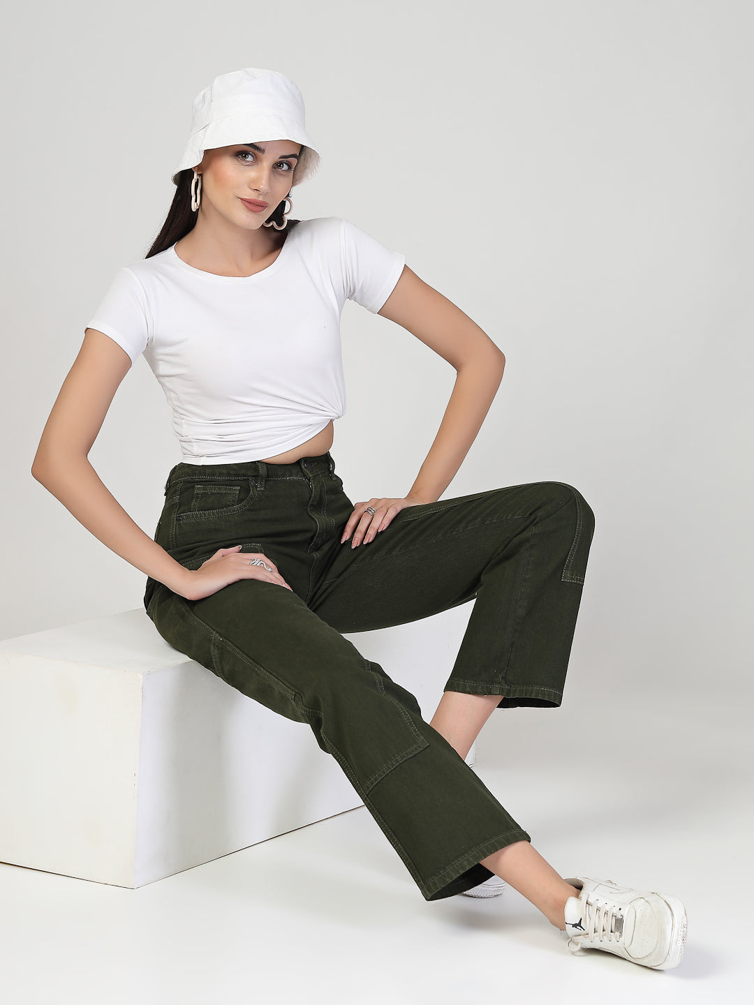 Style Quotient Women Relaxed Fit High Rise Carpenter Jeans-Jeans-StyleQuotient
