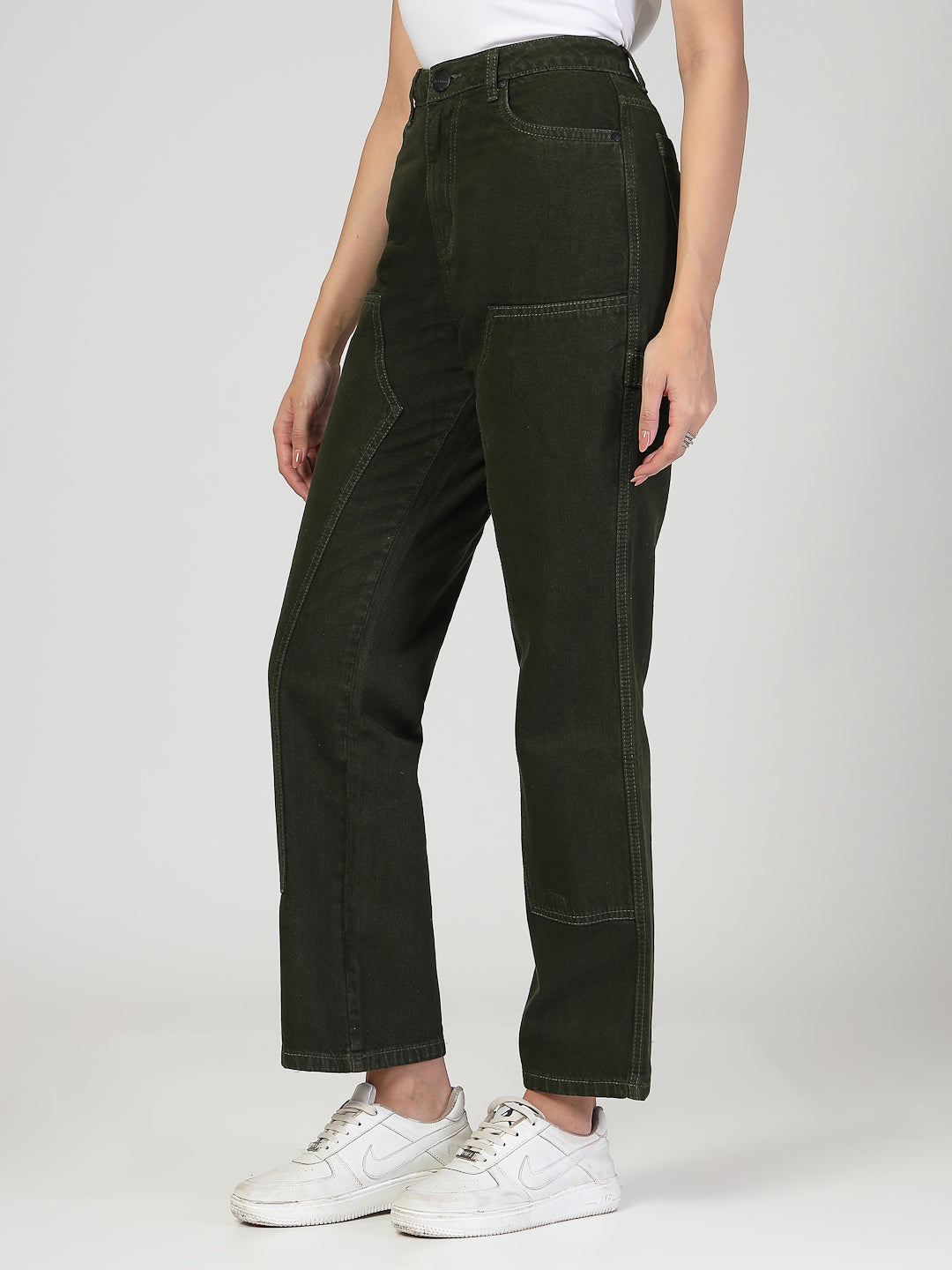 Style Quotient Women Relaxed Fit High Rise Carpenter Jeans-Jeans-StyleQuotient