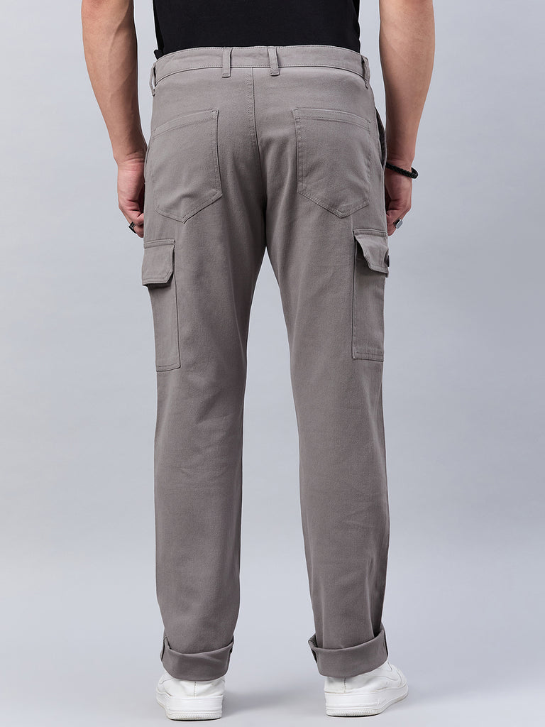 Style Quotient Men Grey Stretchable Cargo Trouser-Mens Trousers-StyleQuotient