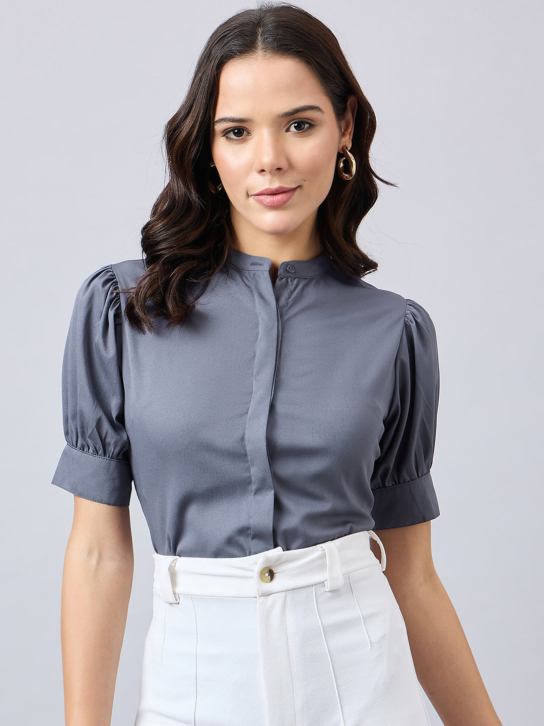 Style Quotient Women Solid Regular Fit Shirt-Shirts-StyleQuotient