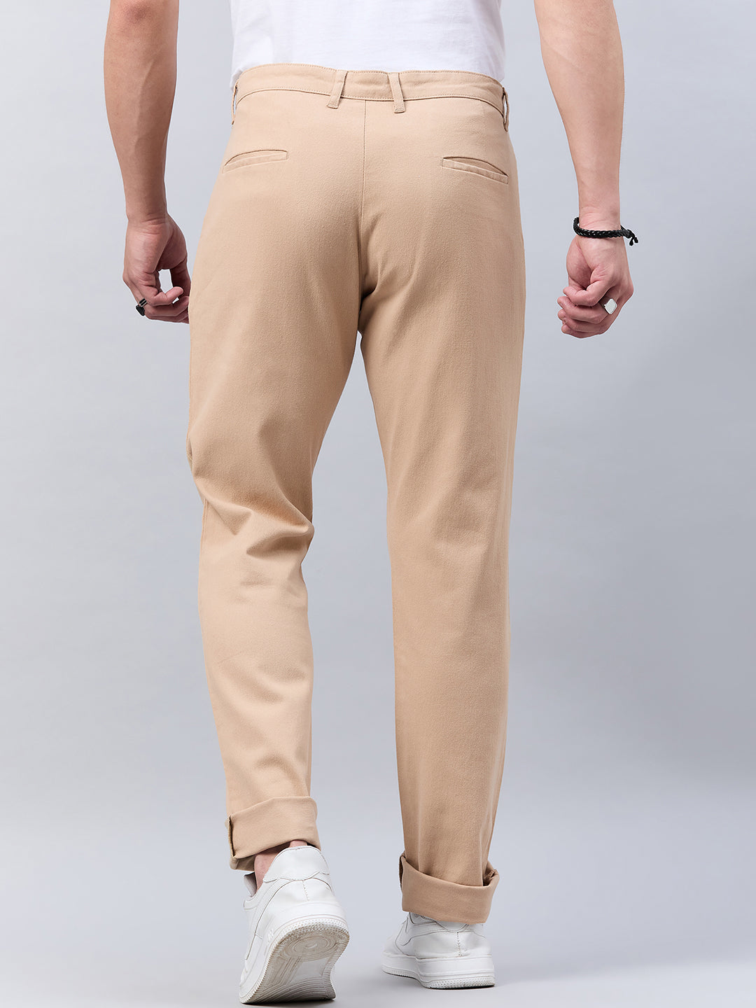 Style Quotient Men Beige Stretchable Chinos Trouser-Mens Trousers-StyleQuotient