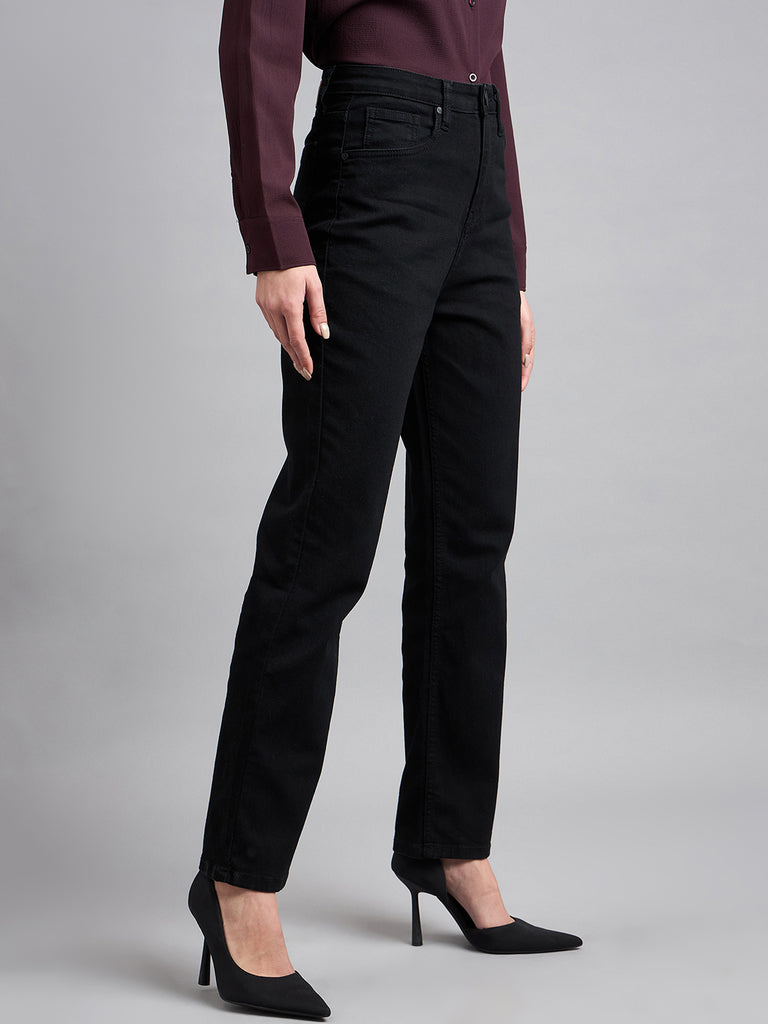 Style Quotient Women Black Straight Fit High Rise Stretchable Jeans-Jeans-StyleQuotient