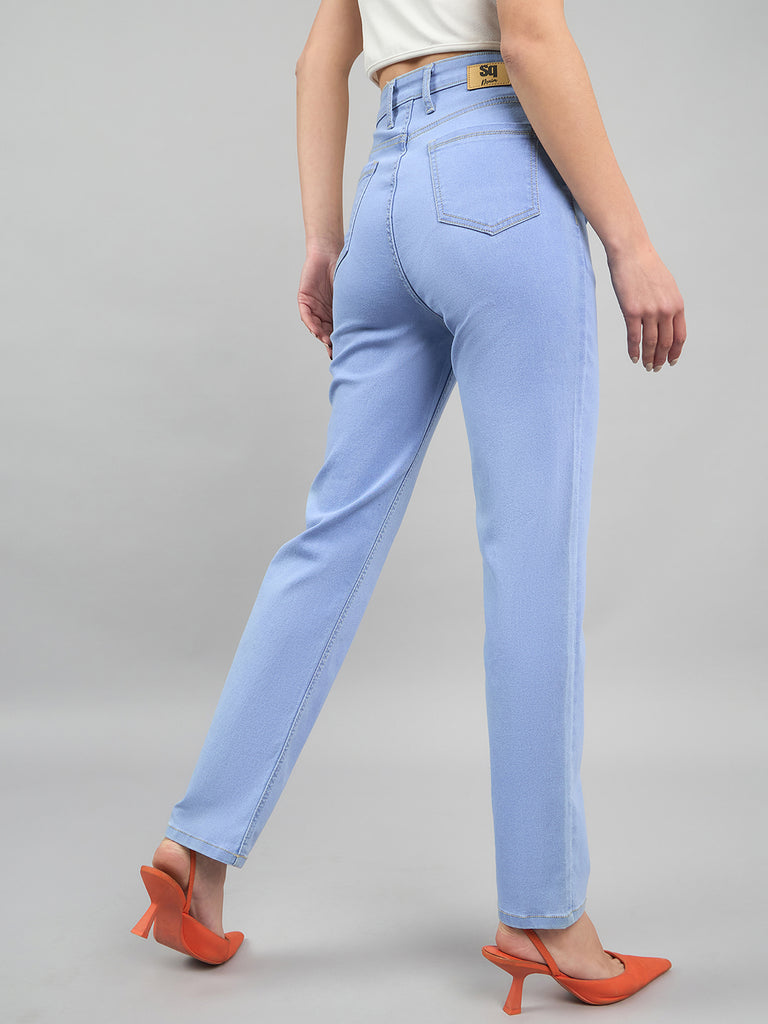 Style Quotient Women Light Blue Straight Fit High Rise Stretchable Jeans-Jeans-StyleQuotient