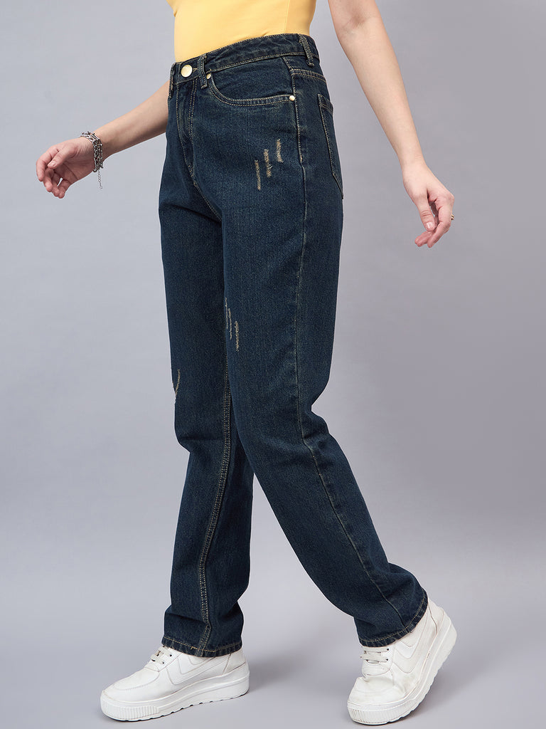 Style Quotient Women Relaxed Fit High Rise Cotton Jeans-Jeans-StyleQuotient