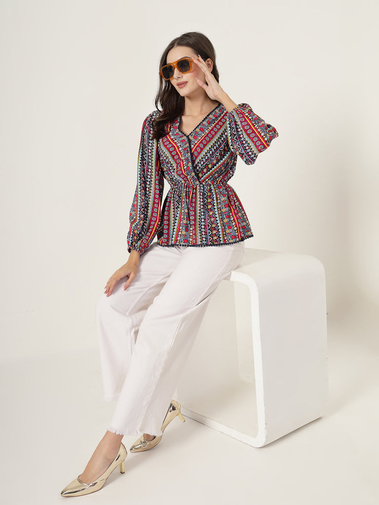 Style Quotient Women Multi Print Top-Tops-StyleQuotient