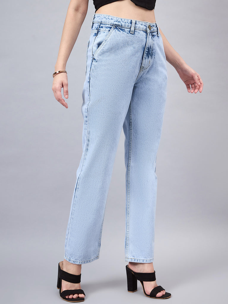 Style Quotient Women Relaxed Fit High Rise Cotton Jeans-Jeans-StyleQuotient