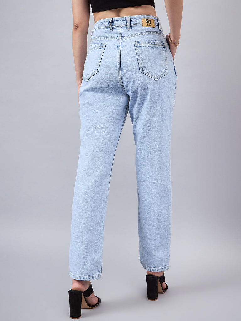 Style Quotient Women Relaxed Fit High Rise Cotton Jeans-Jeans-StyleQuotient