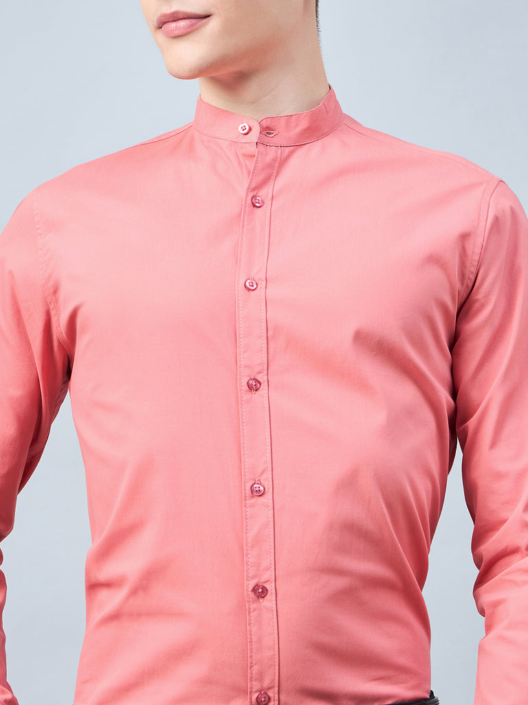 Style Quotient Men Pink Cotton Solid Formal Shirt-Mens Shirt-StyleQuotient