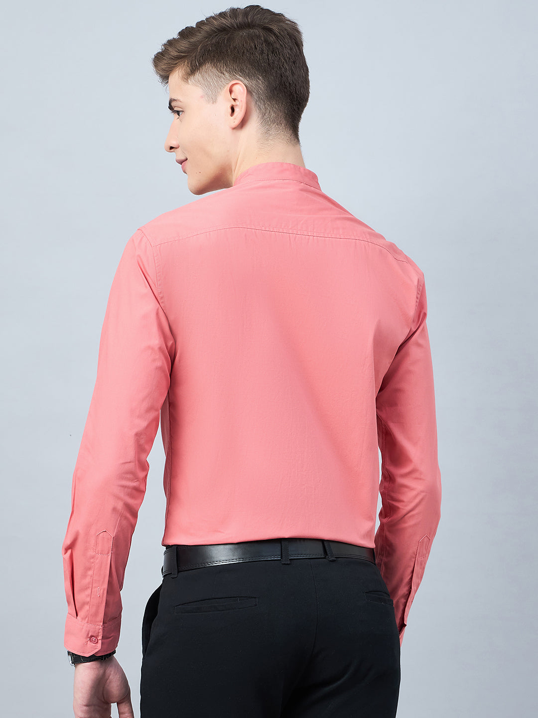 Style Quotient Men Pink Cotton Solid Formal Shirt-Mens Shirt-StyleQuotient