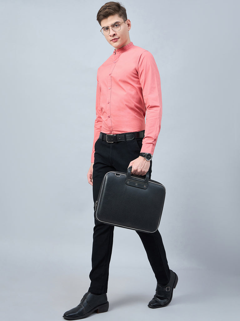 Style Quotient Men Pink Cotton Solid Formal Shirt-Mens Shirt-StyleQuotient