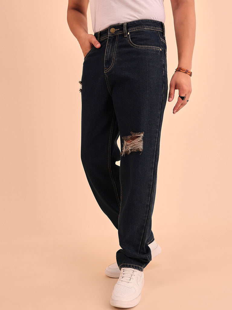 Style Quotient Men Relaxed Fit High Rise Cotton Jeans-Mens Jeans-StyleQuotient