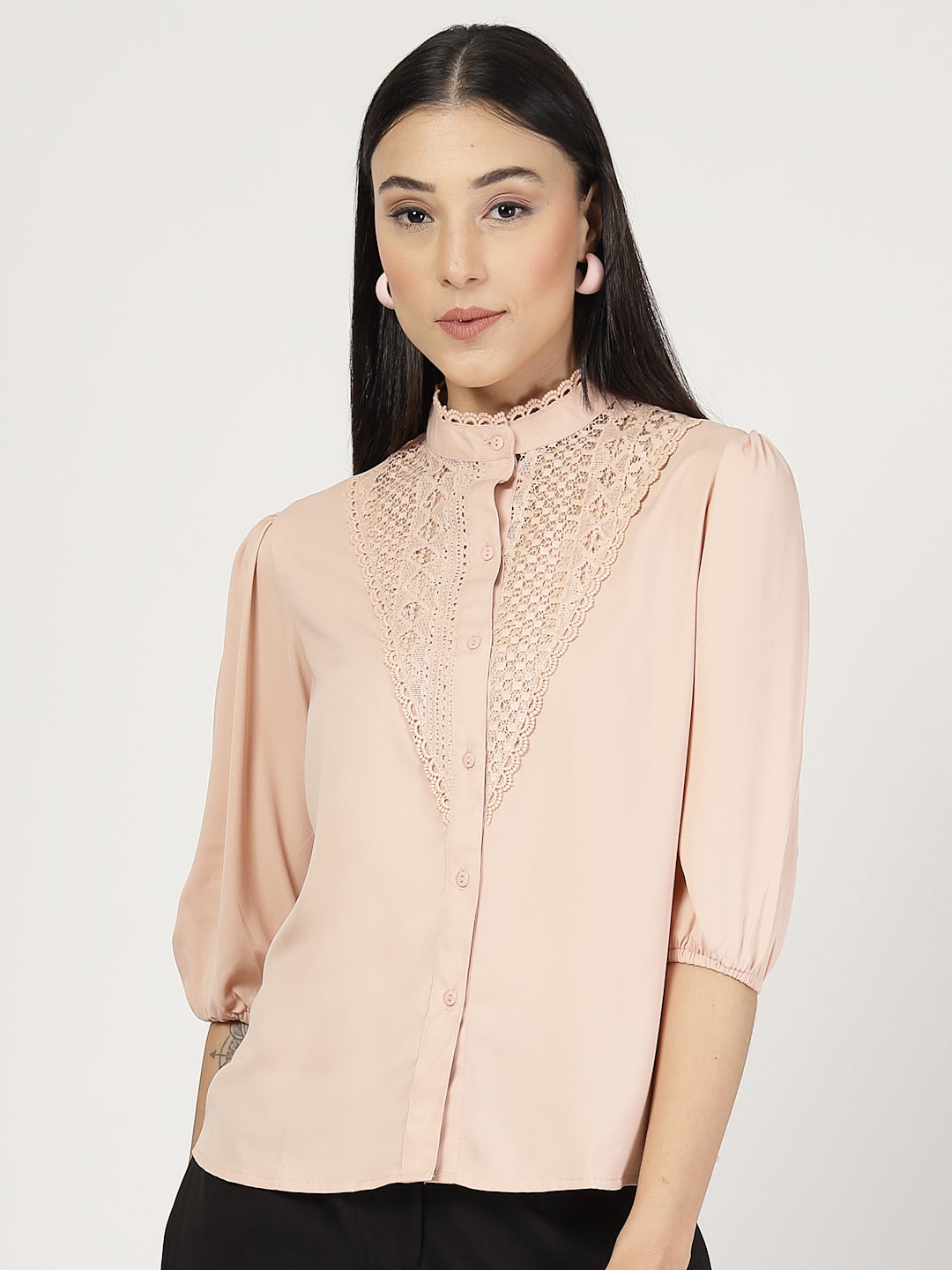 Style Quotient Womens Three-quarter Sleeve Shirt-Shirts-StyleQuotient