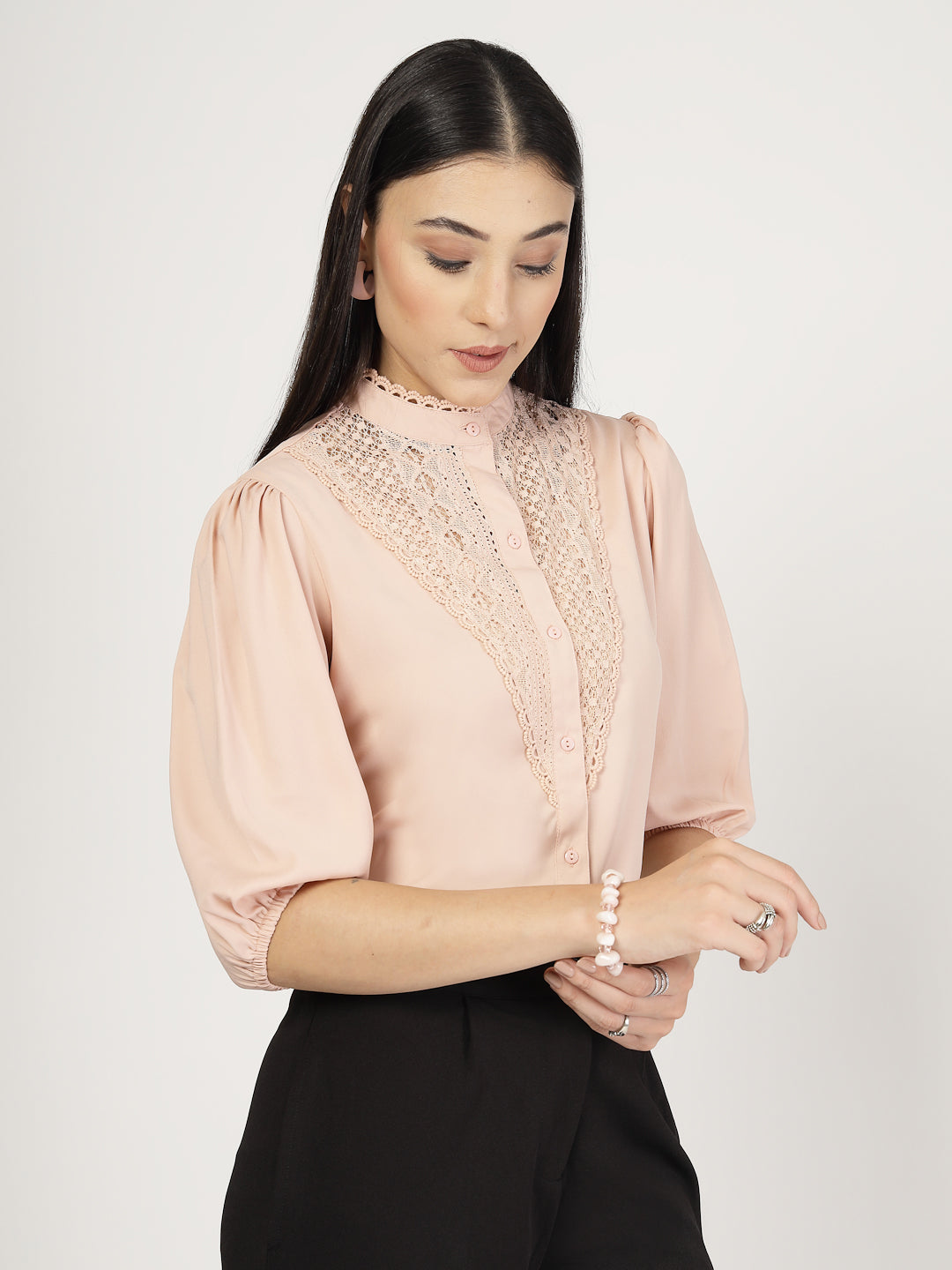 Style Quotient Womens Three-quarter Sleeve Shirt-Shirts-StyleQuotient