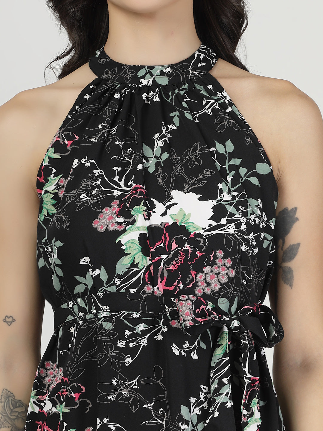 Style Quotient Women Printed Smart Casual Polyester Maxi Dress-Dresses-StyleQuotient