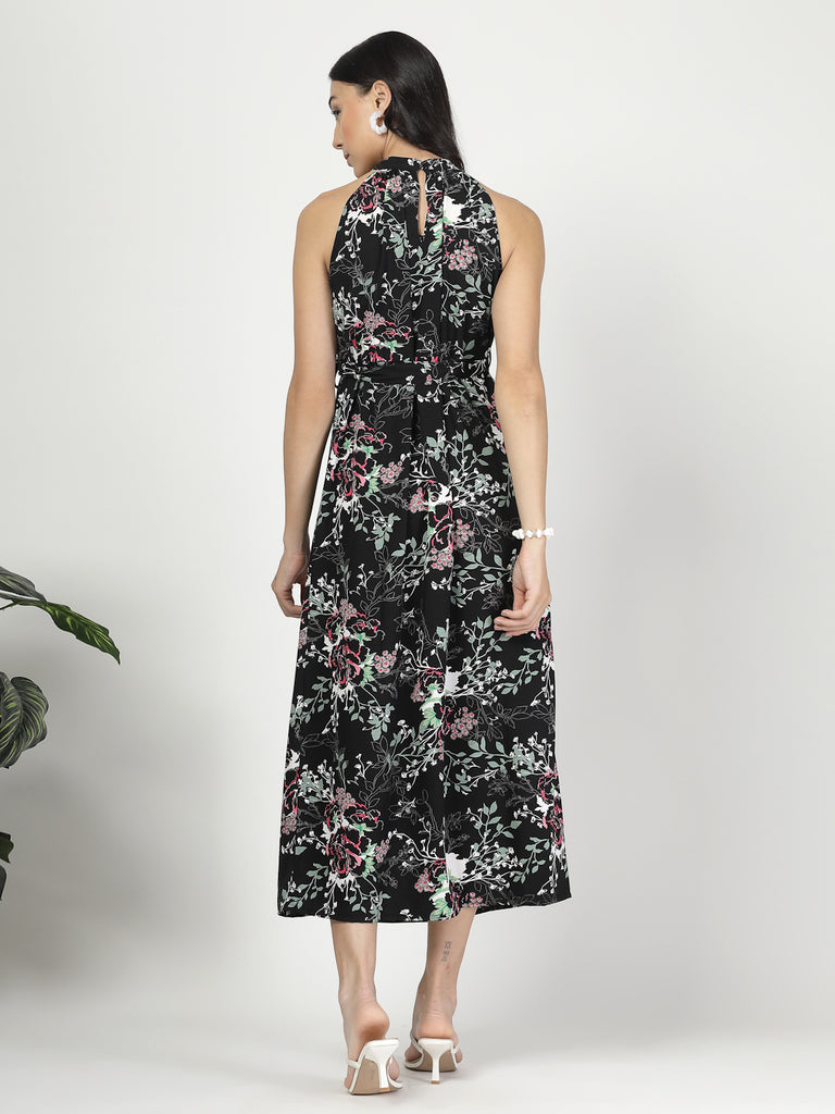 Style Quotient Women Printed Smart Casual Polyester Maxi Dress-Dresses-StyleQuotient