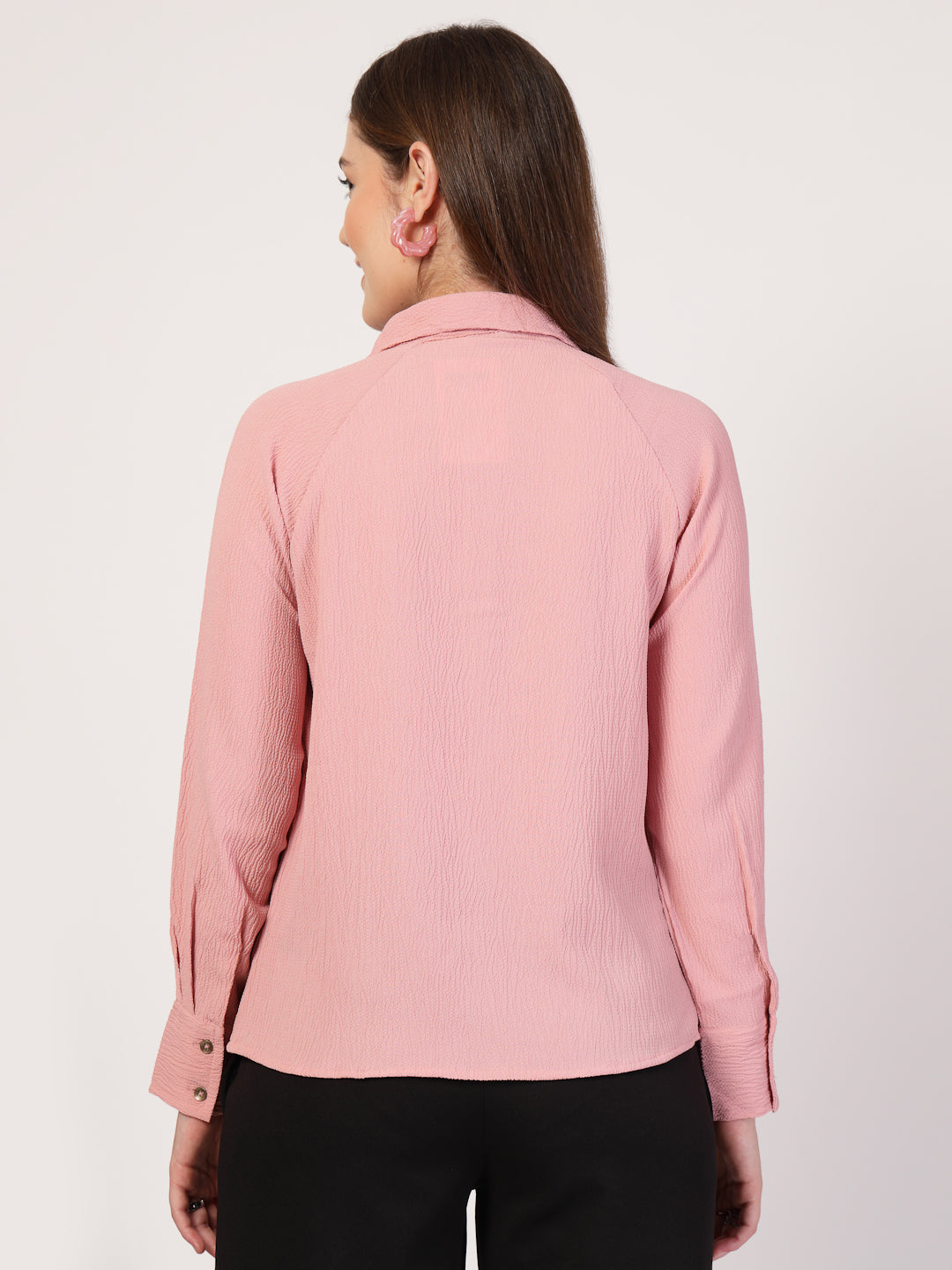 Style Quotient Women Pink Smart Casual shirt-Shirts-StyleQuotient