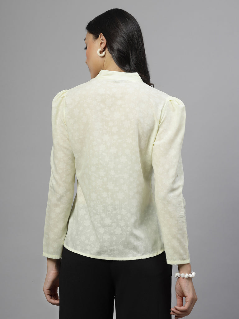 Style Quotient Women Yellow Formal Top-Tops-StyleQuotient