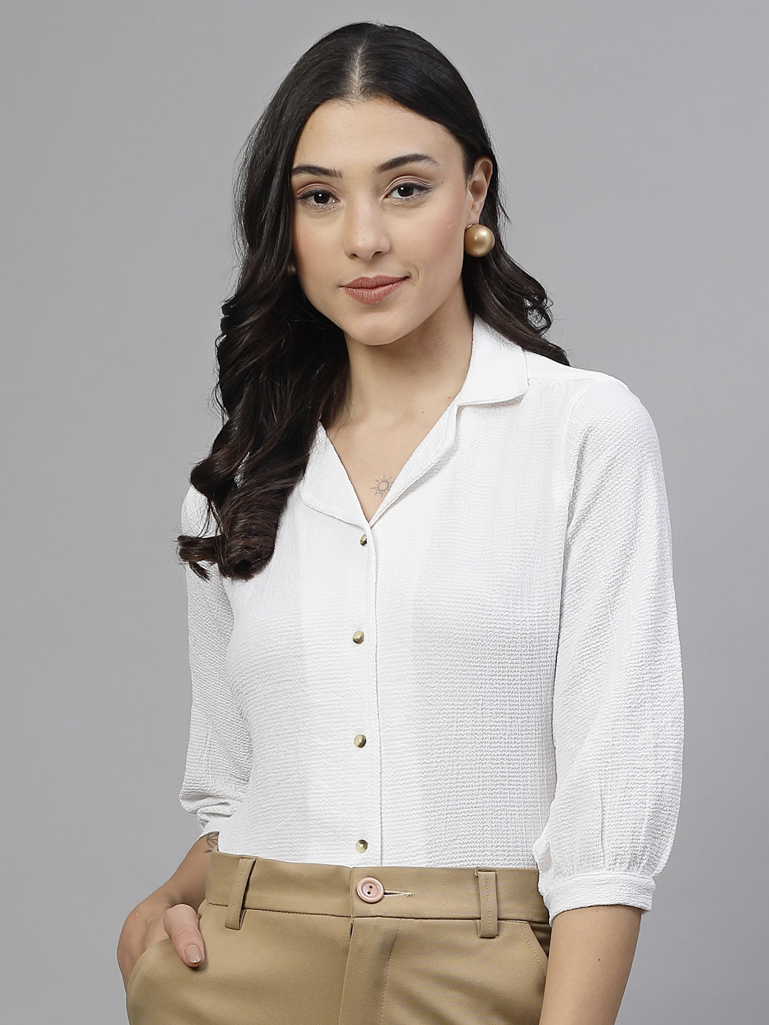 Style Quotient Women White shirt-Shirts-StyleQuotient