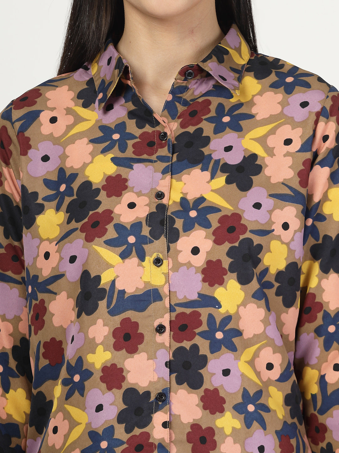 Style Quotient Women Multi Printed Smart Casual Polyester Shirt-Shirts-StyleQuotient