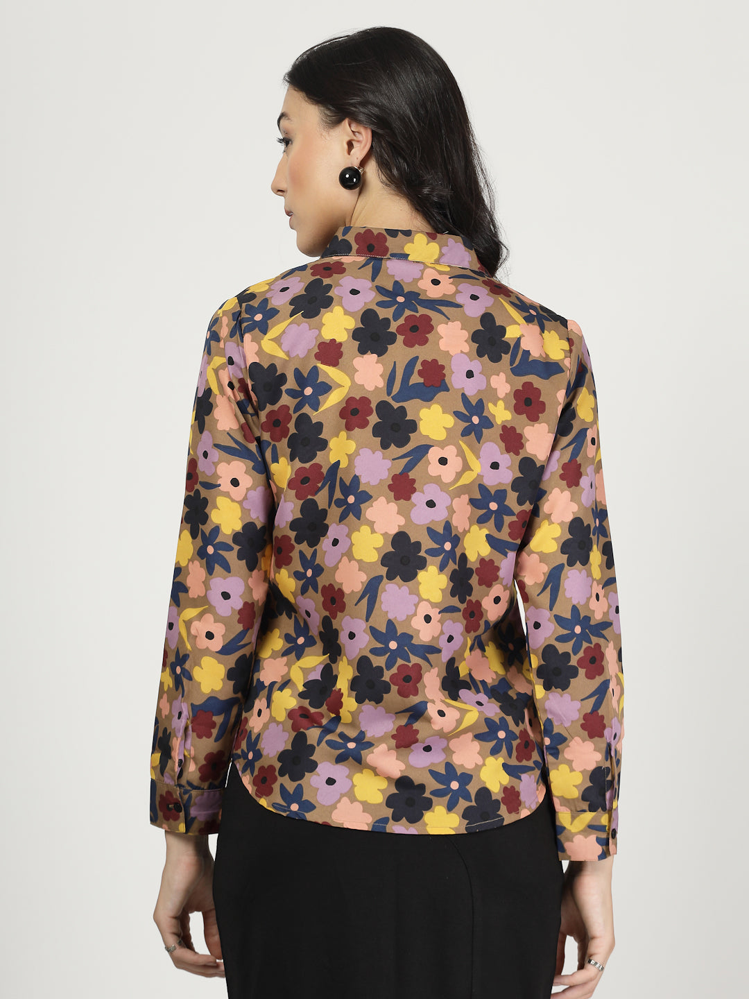 Style Quotient Women Multi Printed Smart Casual Polyester Shirt-Shirts-StyleQuotient