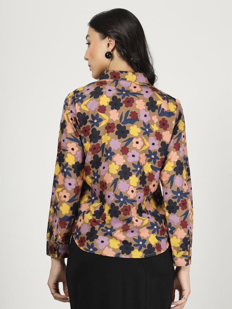 Style Quotient Women Multi Printed Smart Casual Polyester Shirt-Shirts-StyleQuotient