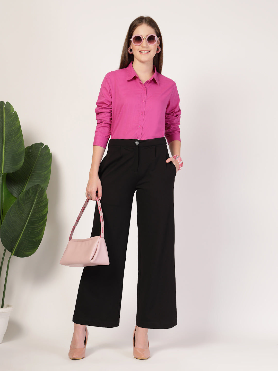 Style Quotient Women Solid Cotton Formal Shirt-Shirts-StyleQuotient