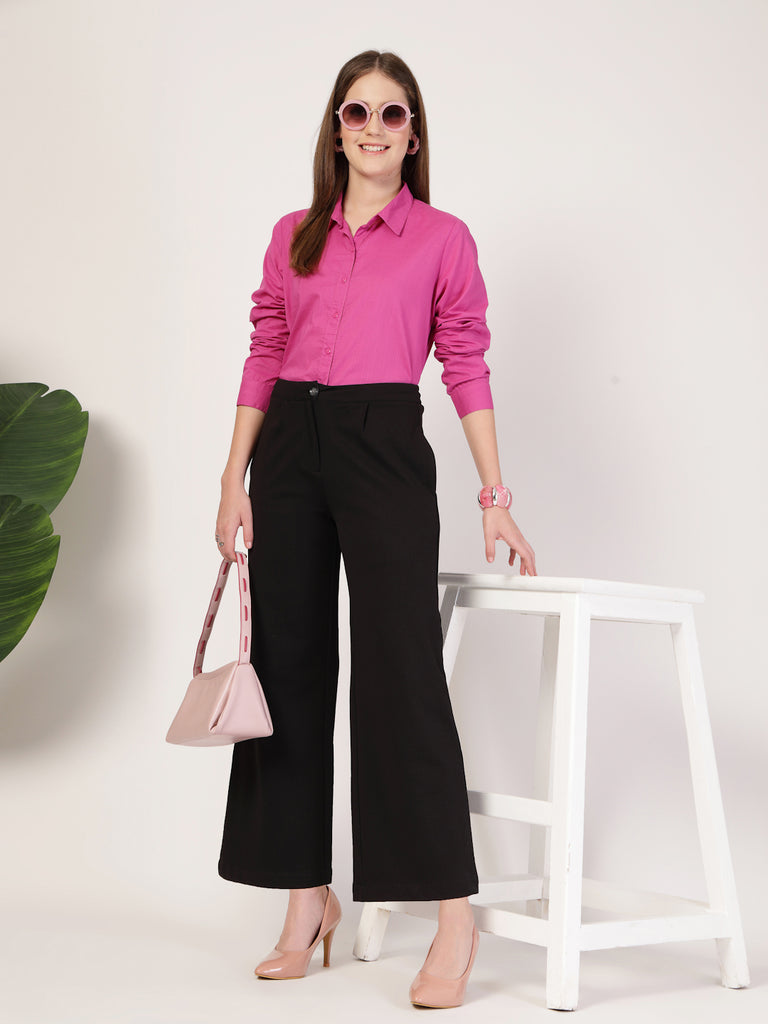 Style Quotient Women Solid Cotton Formal Shirt-Shirts-StyleQuotient