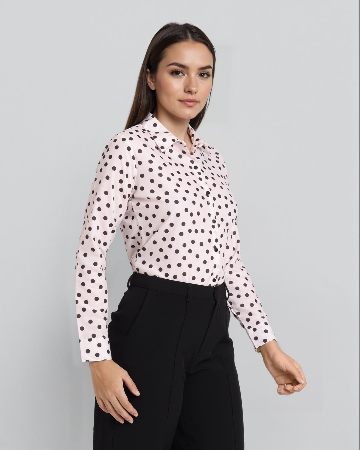 Style Quotient Women Beige White Printed Shirt-Shirts-StyleQuotient