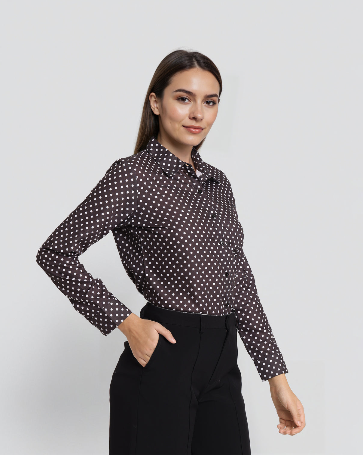 Style Quotient Women Black White Printed Shirt-Shirts-StyleQuotient