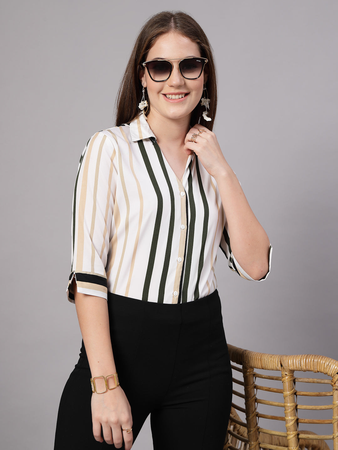 Style Quotient Women Multi color Formal Shirt-Shirts-StyleQuotient