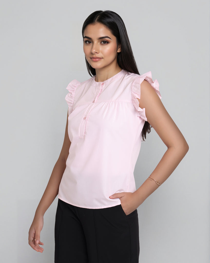 Style Quotient Women Pink Top-Tops-StyleQuotient