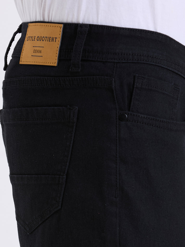 Style Quotient Men Black Straight Fit Mid Rise Stretchable Jeans-Mens Jeans-StyleQuotient