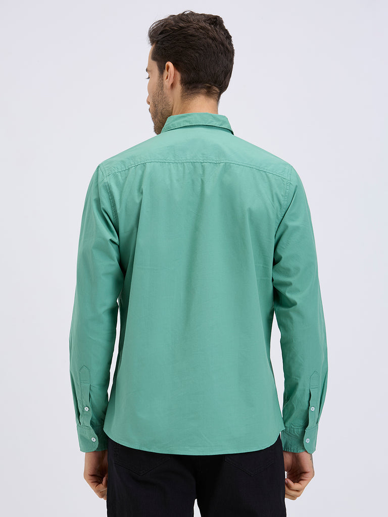 Style Quotient Mens olive regular casual shirt-Mens Shirt-StyleQuotient