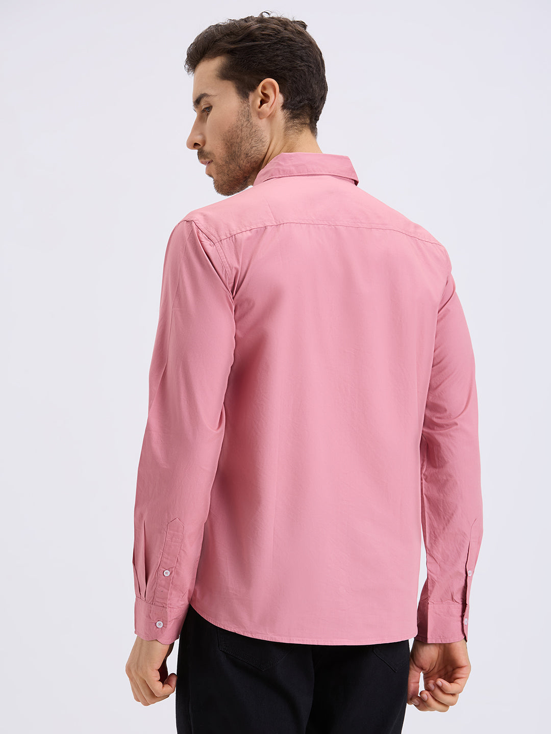 Style Quotient Mens pink regular casual shirt-Mens Shirt-StyleQuotient