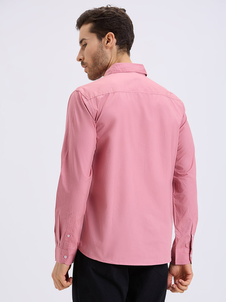 Style Quotient Mens pink regular casual shirt-Mens Shirt-StyleQuotient