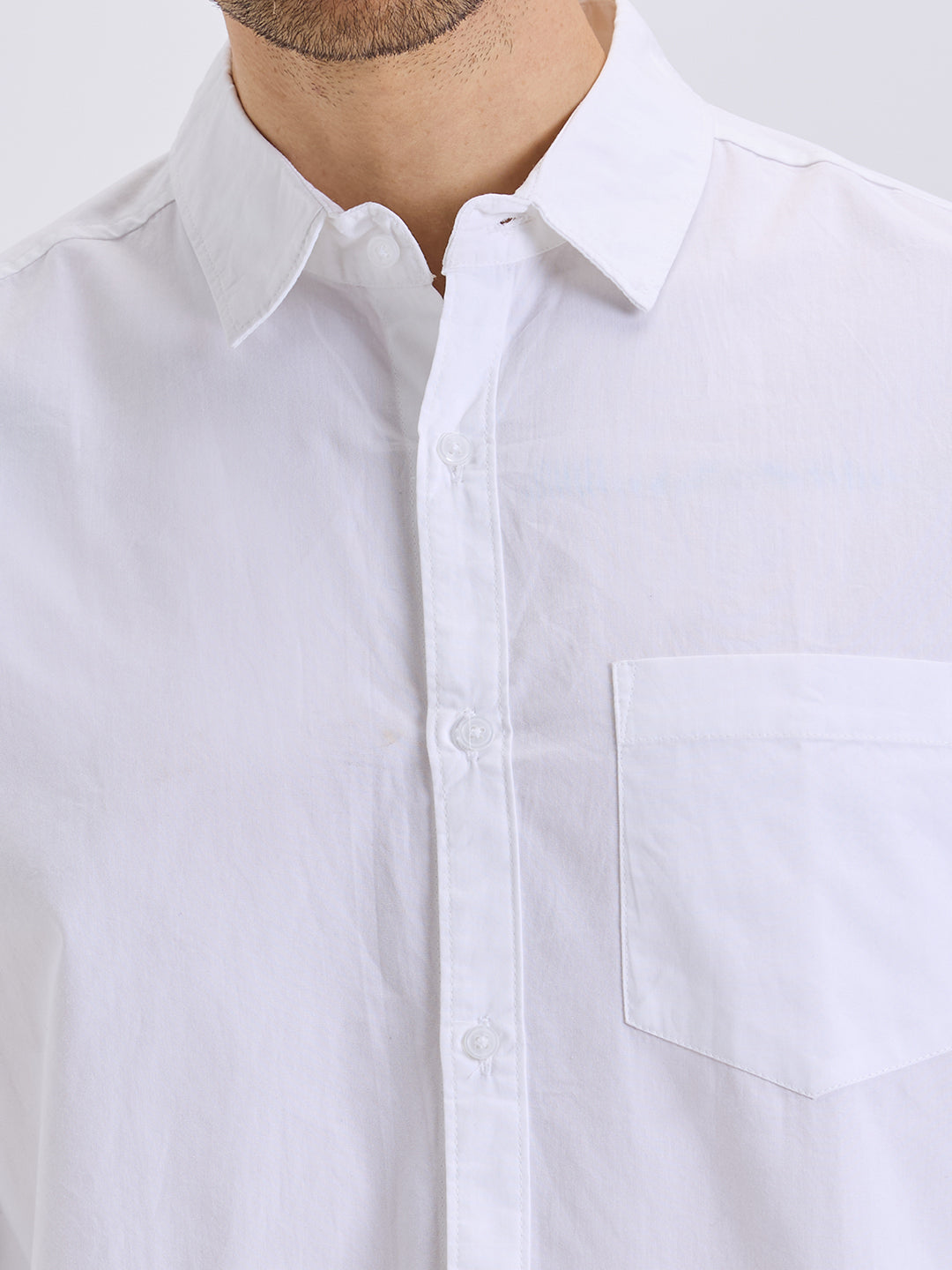 Style Quotient Mens white regular casual shirt-Mens Shirt-StyleQuotient